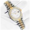 Image 3 : Rolex Men's Two Tone White Roman Datejust Wristwatch