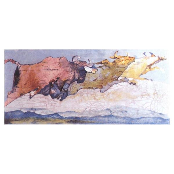 Edwin Salomon "Stampede" Limited Edition Serigraph On Paper