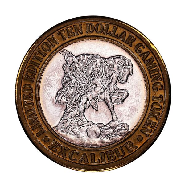 .999 Silver Excalibur Las Vegas, Nevada $10 Casino Limited Edition Gaming Token