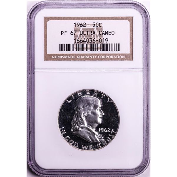 1962 Proof Franklin Half Dollar Coin NGC PF67 Ultra Cameo