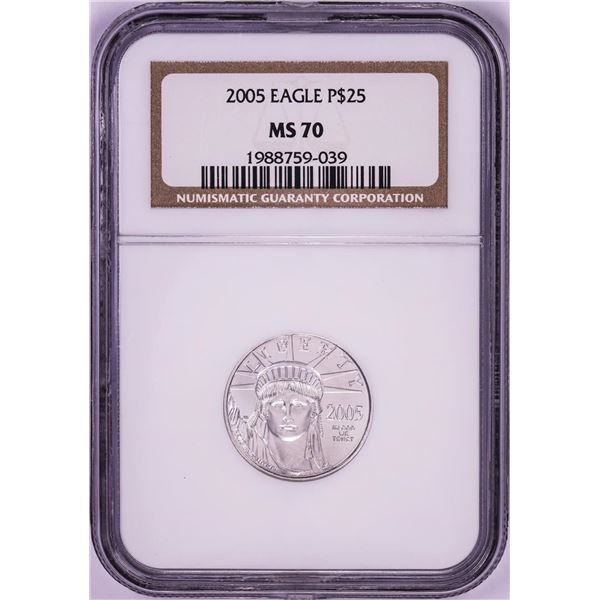 2005 $25 American Platinum Eagle Coin NGC MS70