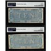 Image 2 : (2) Consecutive 1864 $10 Confederate States of America Notes PMG Uncirculated 63EPQ