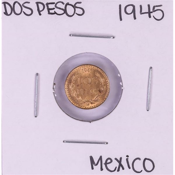 1945 Mexico Dos Pesos Gold Coin
