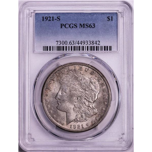 1921-S $1 Morgan Silver Dollar Coin PCGS MS63