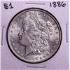 Image 1 : 1886 $1 Morgan Silver Dollar Coin