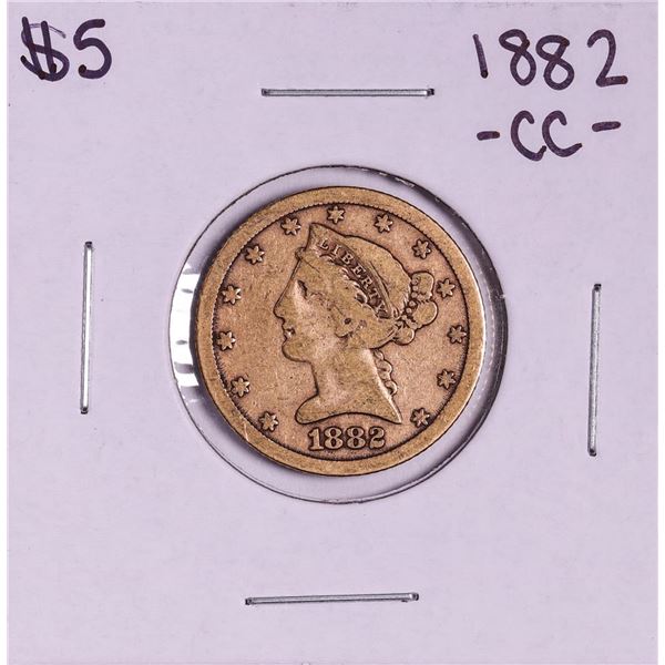 1882-CC $5 Liberty Head Half Eagle Gold Coin