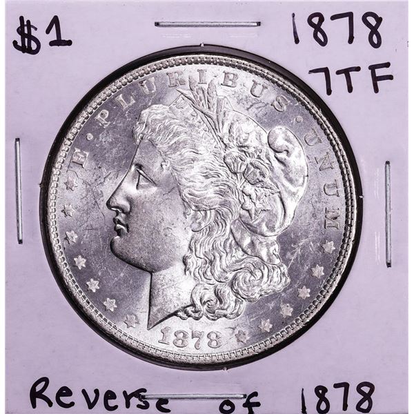 1878 7TF Reverse of 1878 $1 Morgan Silver Dollar Coin