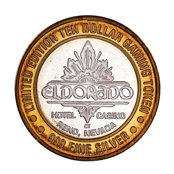 .999 Fine Silver Eldorado Reno, Nevada $10 Limited Edition Gaming Token