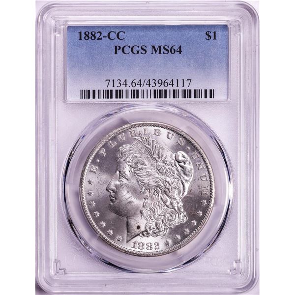 1882-CC $1 Morgan Silver Dollar Coin PCGS MS64