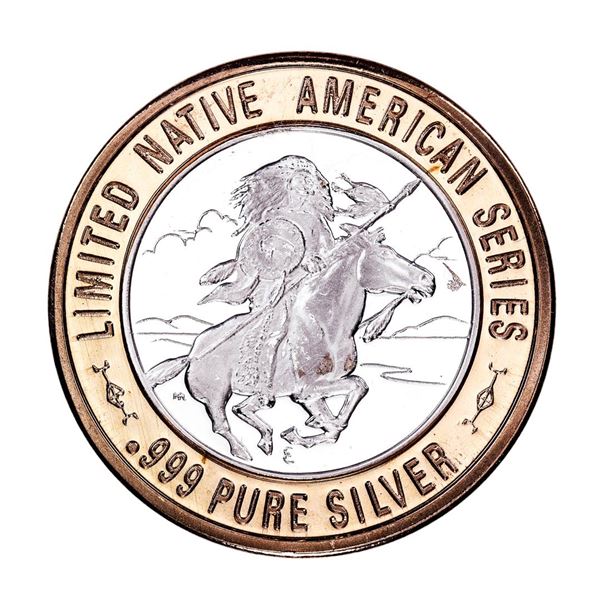 .999 Silver Red Cloud Sioux $10 Casino Limited Native American Series Gaming Token