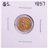 Image 1 : 1857 $1 Indian Princess Head Gold Dollar Coin