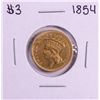 Image 1 : 1854 $3 Indian Princess Head Gold Coin