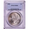 Image 1 : 1898 $1 Morgan Silver Dollar Coin PCGS MS65