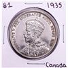 Image 1 : 1935 $1 Canada George V Silver Dollar Coin