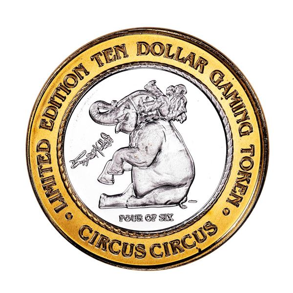 .999 Silver Circus Circus Hotel & Casino $10 Limited Edition Casino Gaming Token