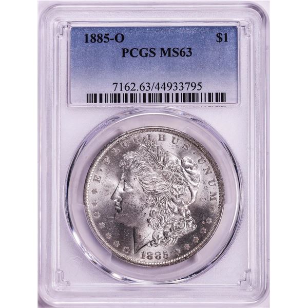 1885-O $1 Morgan Silver Dollar Coin PCGS MS63