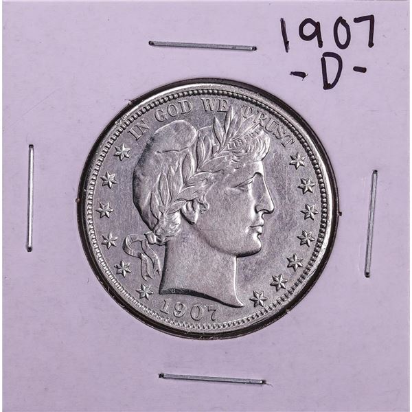 1907-D Barber Half Dollar Coin