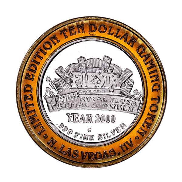 .999 Silver Fiesta Casino and Hotel $10 Casino Limited Edition Gaming Token