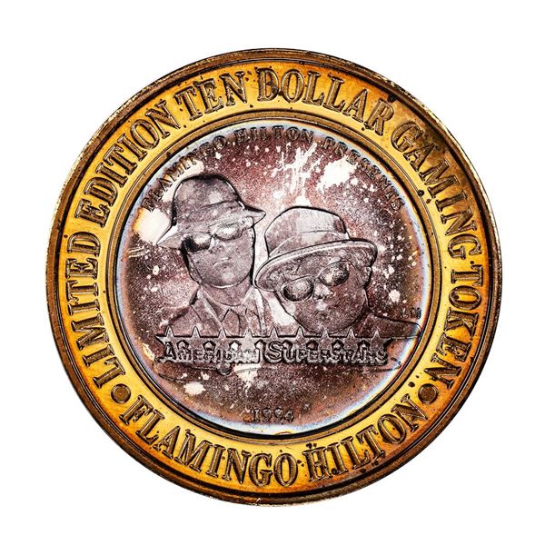 .999 Silver Flamingo Hilton Reno, Nevada $10 Casino Limited Edition Gaming Token