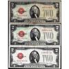 Image 1 : Lot of (3) 1928 $2 Legal Tender Notes