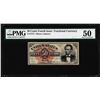 Image 1 : 1863 Fourth Issue 50 Cents Lincoln Fractional Currency Note Fr.1374 PMG About Unc. 50