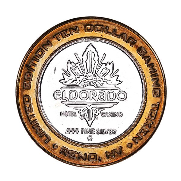 .999 Silver Eldorado Hotel and Casino Reno, NV $10 Casino Gaming Token Limited Edition