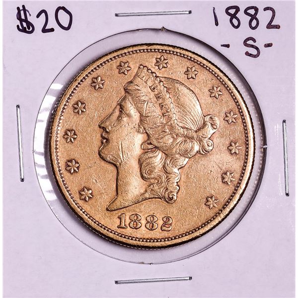 1882-S $20 Liberty Head Double Eagle Gold Coin