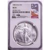 Image 1 : 1986 $1 American Silver Eagle Coin NGC MS70 John Mercanti Signature