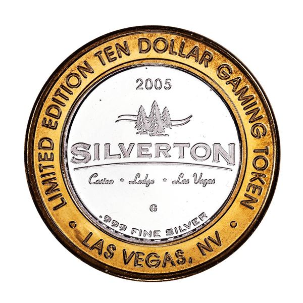 .999 Silver Silverton Casino Las Vegas, NV $10 Casino Limited Edition Gaming Token