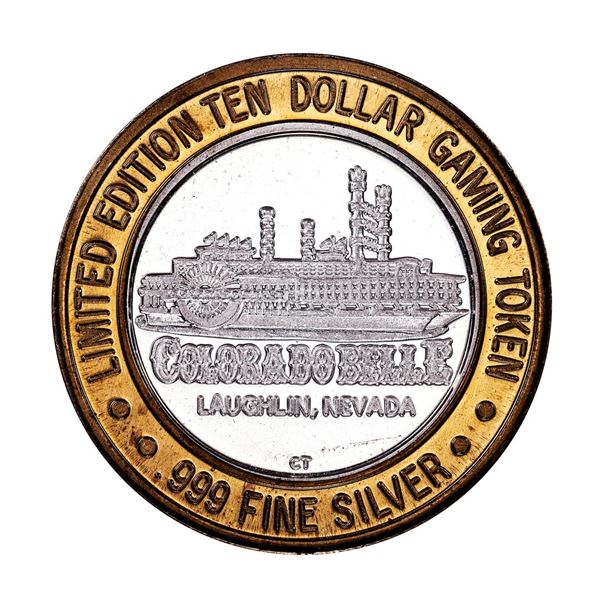.999 Silver Colorado Belle Laughlin, Nevada $10 Casino Limited Edition Gaming Token