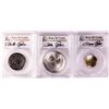 Image 1 : Lot of (3) Set of 2014-W Baseball Hall of Fame Coins PCGS PR69DCAM Signed by Pete Rose