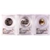 Image 2 : Lot of (3) Set of 2014-W Baseball Hall of Fame Coins PCGS PR69DCAM Signed by Pete Rose
