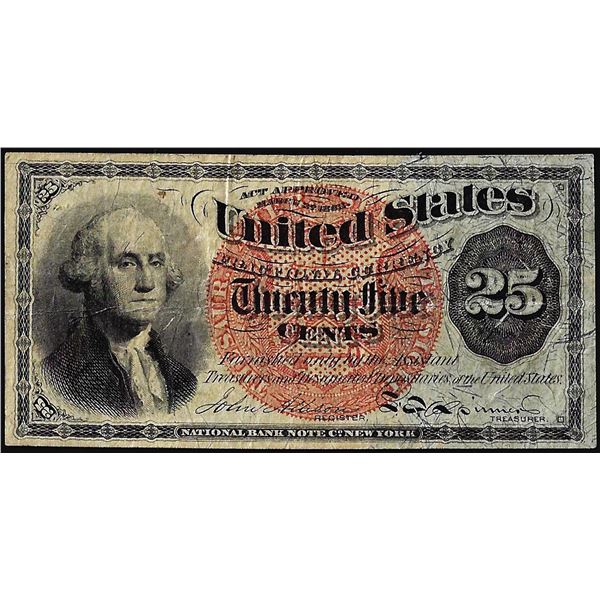 March 3rd, 1863 Fourth Issue Twenty-Five Cents Fractional Currency Note