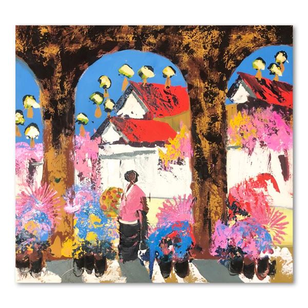 Henrie (1932-1999) "Shadows Of Tlaquepaque" Original Oil On Canvas