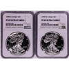 Image 1 : Lot of 1989-1990 $1 Proof American Silver Eagle Coins NGC PF69 Ultra Cameo