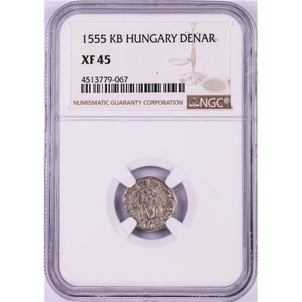 1555 KB Hungary Denar 'Madonna and Child' Coin NGC XF45