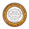 Image 2 : .999 Silver Gold Spike Las Vegas, Nevada $10 Casino Limited Edition Gaming Token