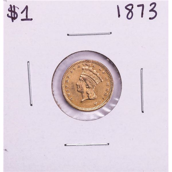 1873 $1 Indian Princess Head Gold Dollar Coin