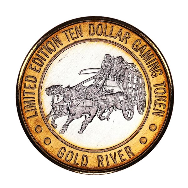 .999 Fine Silver Gold River Laughlin, Nevada $10 Limited Edition Gaming Token