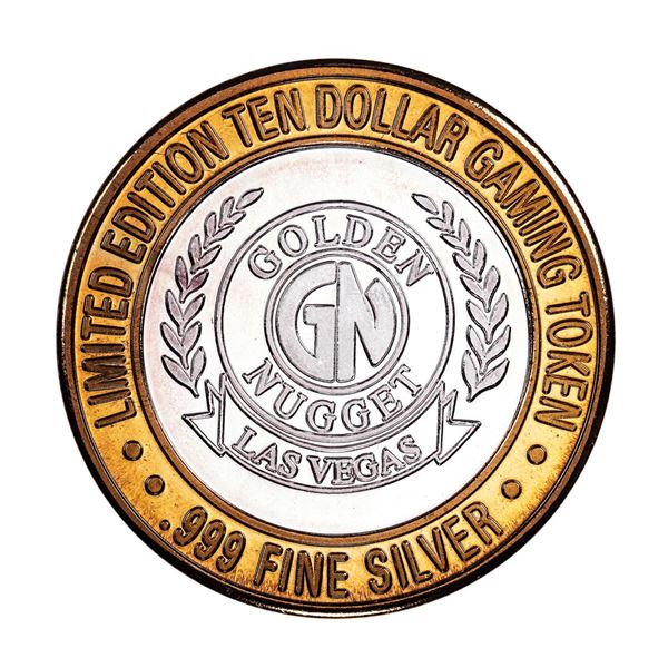 .999 Silver Golden Nugget Las Vegas $10 Limited Edition Casino Gaming Token