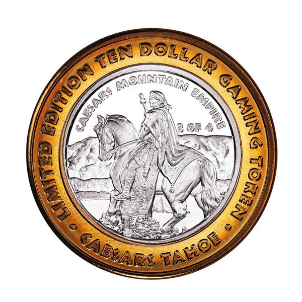 .999 Fine Silver Caesars Tahoe Lake Tahoe, Nevada $10 Limited Edition Gaming Token