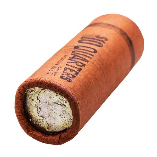 Bank Roll of (40) Brilliant Uncirculated 1964-D Washington Quarter Coins