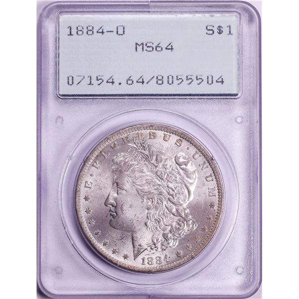 1884-O $1 Morgan Silver Dollar Coin PCGS MS64 Old Green Rattler Holder