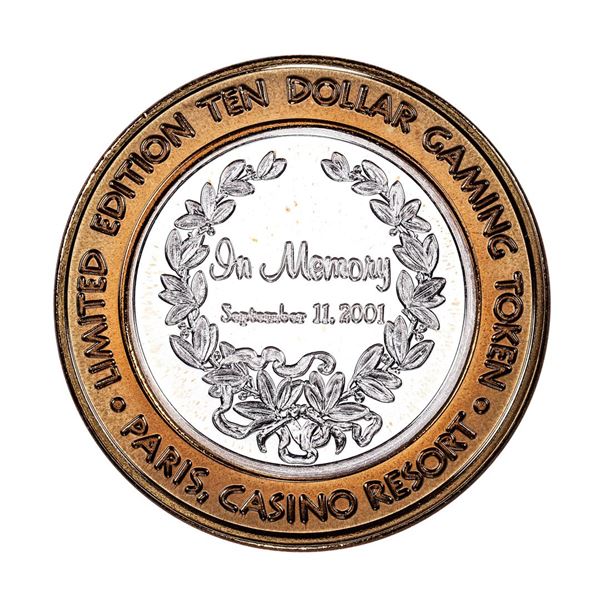 .999 Fine Silver Paris Las Vegas, Nevada $10 Limited Edition Gaming Token