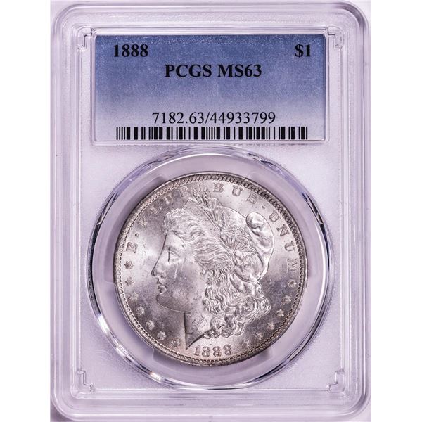 1888 $1 Morgan Silver Dollar Coin PCGS MS63