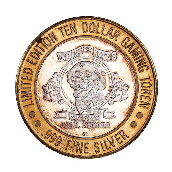 .999 Silver Whiskey Pete's Casino Jean, Nevada $10 Limited Edition Gaming Token