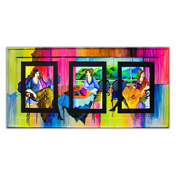 Patricia Govezensky "Beautiful Girls Moments" Original Watercolor On Paper