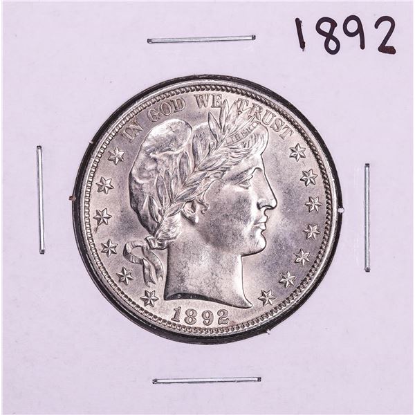 1892 Barber Half Dollar Coin