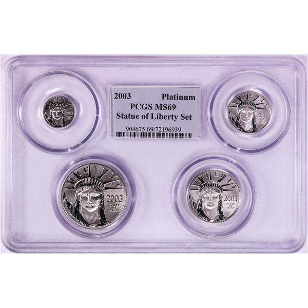 2003 Platinum American Eagle (4) Coin Set PCGS MS69