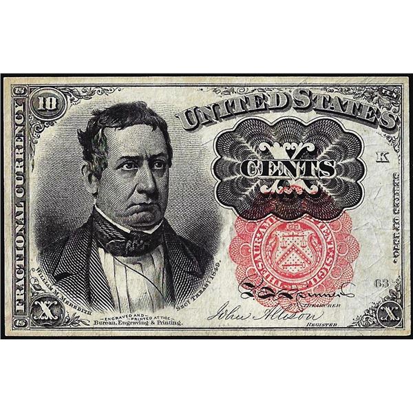 1874 Fifth Issue Ten Cents Fractional Currency Note